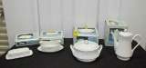 Sheffield Blue Whisper Lot: Covered Casserole, Covered Butter Dish,