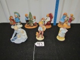 Lot Of 7 Porcelain Figurines From The 1980s