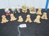Lot Of 12 Various Bear Figurines