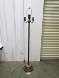 Vtg 4 Light Brass Floor Lamp W/ Marble Accents  (NO SHIPPING)