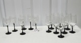 Set Of 6 Crystal Stemware Wine Glasses And Set Of 8 Crystal Stemware