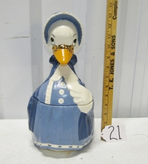 Vtg Ceramic Mother Goose Cookie Jar