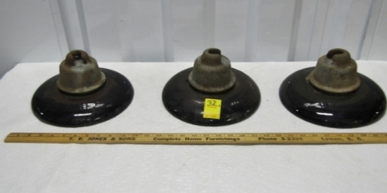 Vtg 10" Flying Saucer Industrial High Voltage Insulators