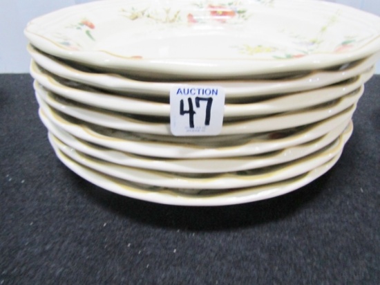 Partial Set Of Mikasa Heritage: 8 Dinner Plates; 8 Soup Bowls And 8 Saucers