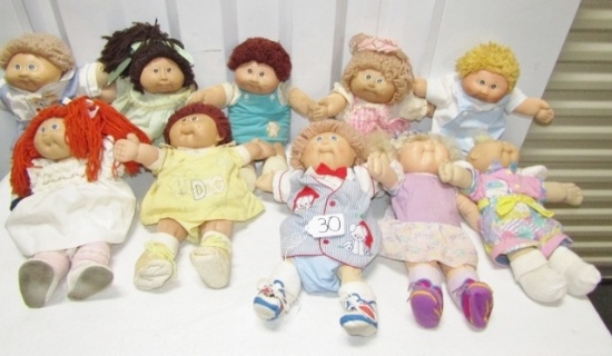 Lot Of 10 Vtg 1978-1983 Cabbage Patch Dolls
