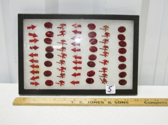 Vtg Tobacco Tag Collection In Display Case