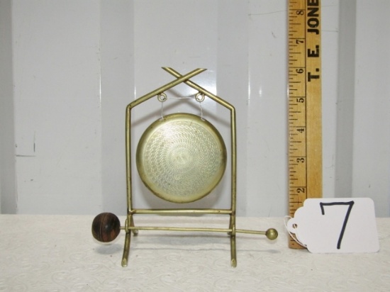 Vtg Dated Feb. 25, 1926 Shepherds Bush Lodge No. 1828 Brass Gong W/ Mallet And