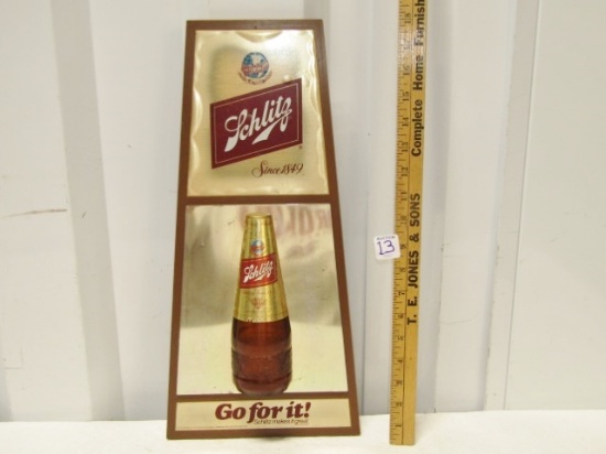 Vtg 1979 Schlitz " Go For It! Schlitz Makes It Great " Bar Sign