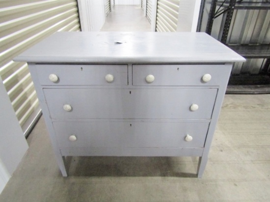 Vtg Solid Wood 2 Over 2 Dresser Chest Of Drawers (Local Pick Up Only)