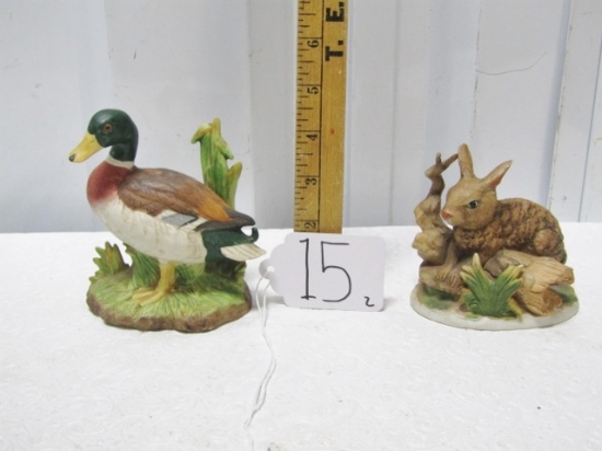 2 Vtg Porcelain Figurines By Homco