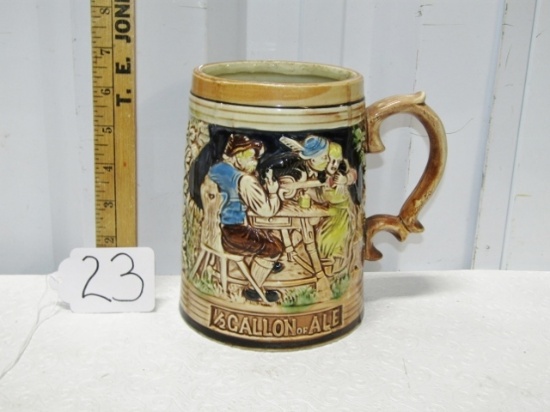 Vtg Large Half Gallon Of Ale Stein