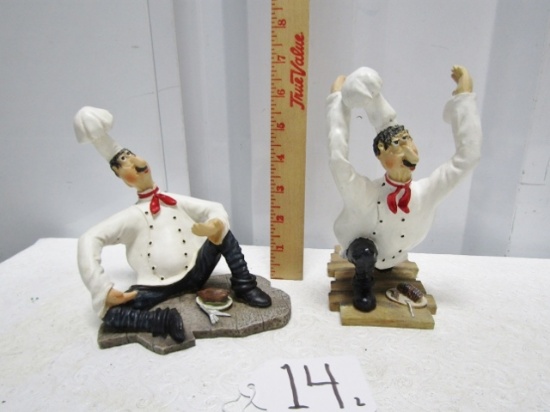 2 Chef Kitchen Figurines By Ganz