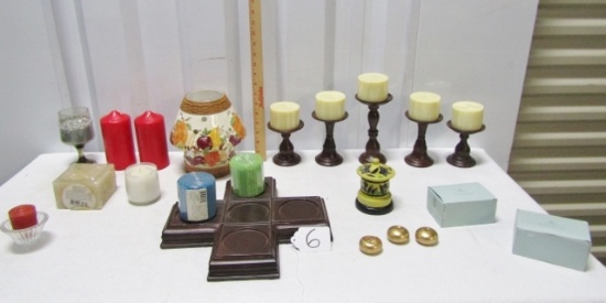 Large Lot Of Candles Party Lite Votives And Candle Holders