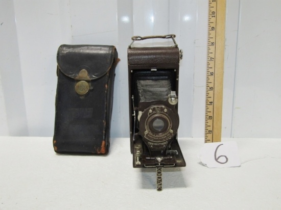 Antique Circa 1920 Eastman Kodak No. 1 A Pocket Kodak W/ Leather Case