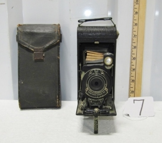 Antique Circa 1920 Eastman Kodak No. 1 A Pocket Kodak W/ Leather Case