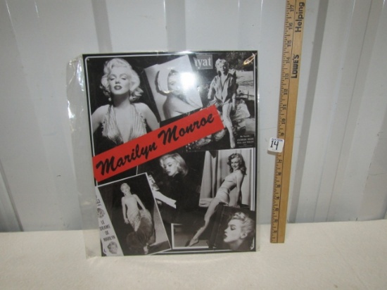 Metal Marilyn Monroe Sign Montage Still Wrapped In Factory Cellophane