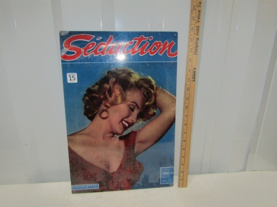 Metal Marilyn Monroe Sign " Seduction " Still Wrapped In Factory Cellophane