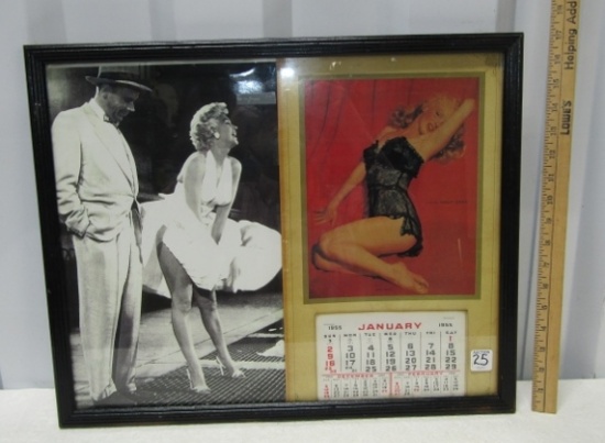 Authentic 1955 Marilyn Monroe " Golden Dreams " Calendar And Photo Copy