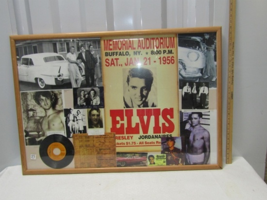 Large Montage Of Elvis Presley Memorabilia
