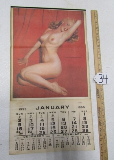 Authentic 1955 Marilyn Monroe " Golden Dreams " Calendar