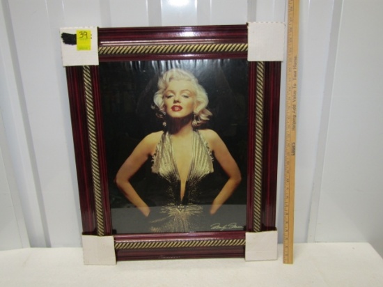 Large Framed Photo Copy Of Marilyn Monroe