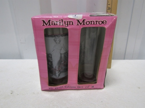 N I B Set Of 4 Marilyn Monroe Hi - Ball Glasses