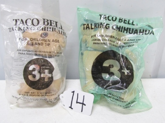 2 New In The Packaging Taco Bell Talking Chihauhaus