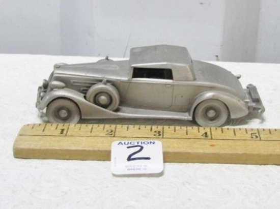 Solid Pewter 1937 Packard Coupe By Danbury Mint