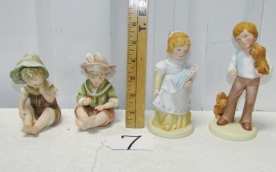 4 Vtg Porcelain Figurines