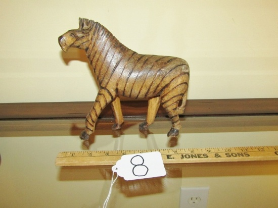 Hand Carved Wood Zebra From Kenya
