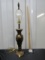 Heavy Brass Table Lamp W/ Lincoln Drape Design
