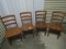 4 Solid Oak Matching Kitchen Chairs (no Shipping) (LOCAL PICK UP ONLY)
