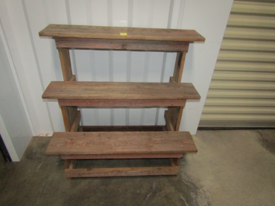 Solid Wood 3 Tier Plants Stand