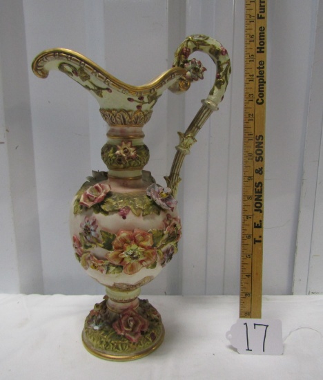 Vtg Fiori Antico Ardalt Ewer Vase Made In Italy