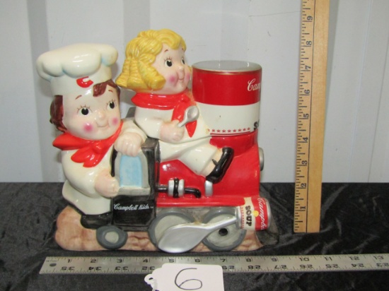Retired 2005 Campbell's Soup Kids On A Train Cookie Jar