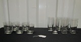 Matching Sets Of 6 High Ball Glasses And Tea Glasses