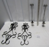 4 Wrought Iron Candle Holders