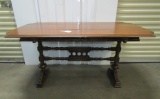 Vtg Solid Cherry Wood Dining Table That Converts To A Entry Table By Phoenix (LOCAL PICK UP ONLY)