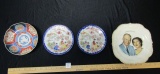 Vtg Japanese Porcelain Bowl And Plates And A Dwight And Mamie Eisenhower
