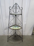 Folding Wrought Iron Corner Display (LOCAL PICK UP ONLY)Stand