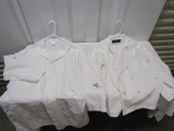 2 White Linen Lab Or Chef's Coats