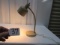 Vtg Metal Tole Style Adjustable Goose Neck Desk Lamp