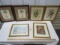 Lot Of 6 Prints In Frames W/ Glass Front