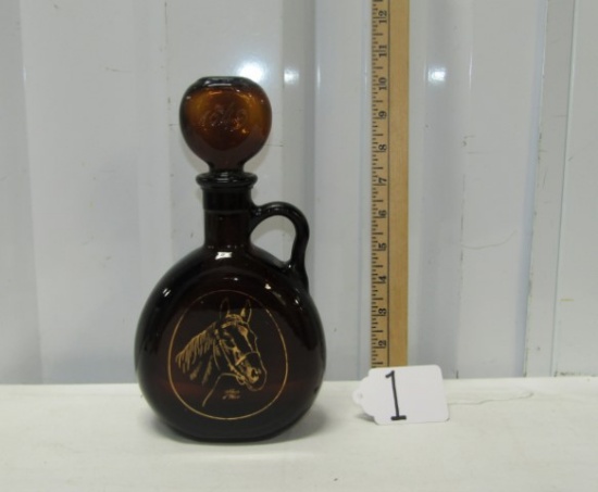 Vtg Old Fitzgerald Bourbon Collector's Decanter Featuring Man O War