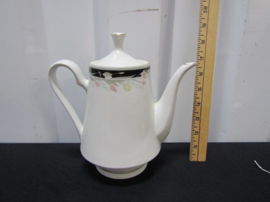 Vtg Crown Ming Fine China Jian Shiang 9" Teapot Coffee Carafe