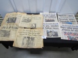 8 Newspapers From The Greenville News On The J F K Assasination And 9/11