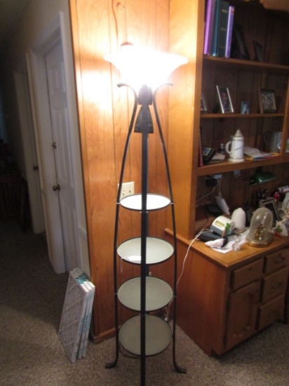 Modern 4 Shelf Display Floor Lamp (LOCAL PICK UP ONLY)