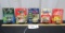 5 N I B Vtg 1995 And 1996 Diecast Race Cars W/ Trading Card And Stand