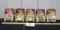 5 N I B Vtg 1991 1:64 Scale Diecast Race Cars W/ Trading Card And Stand