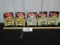 5 N I B Vtg 1992 1:64 Scale Diecast Race Cars W/ Trading Card And Stand